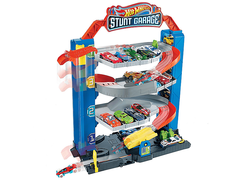 Thumbnail - HOT WHEELS Stunt-Garage Spielset, Parkhaus inklusive Spielzeugauto Parkgarage
