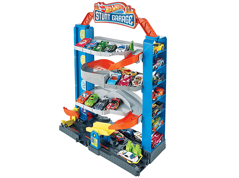 Thumbnail - HOT WHEELS Stunt-Garage Spielset, Parkhaus inklusive Spielzeugauto Parkgarage