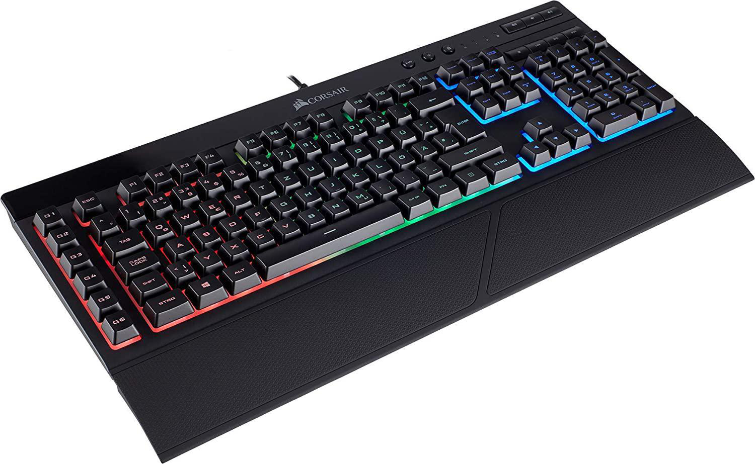 CORSAIR Tastatur, Gaming K55 Rubberdome, Schwarz kabelgebunden, RGB,