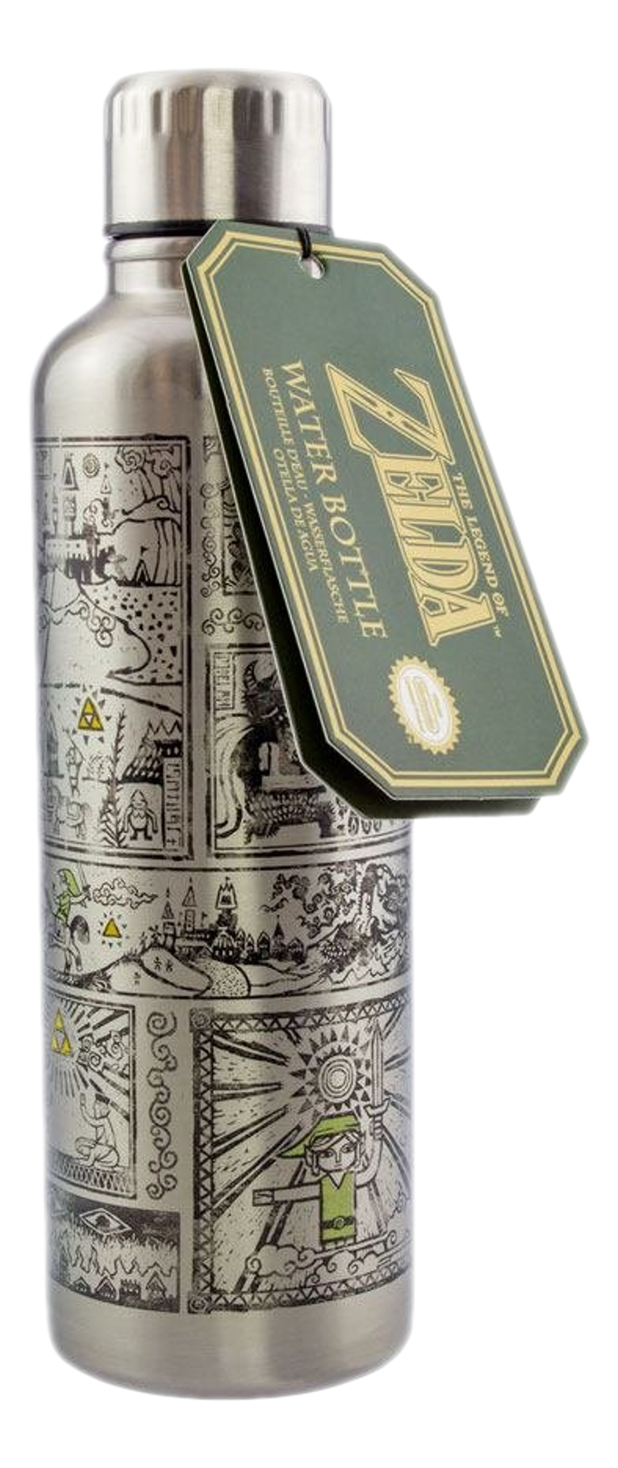 PALADONE Zelda Water Bottle - Wasserflasche (Grau)