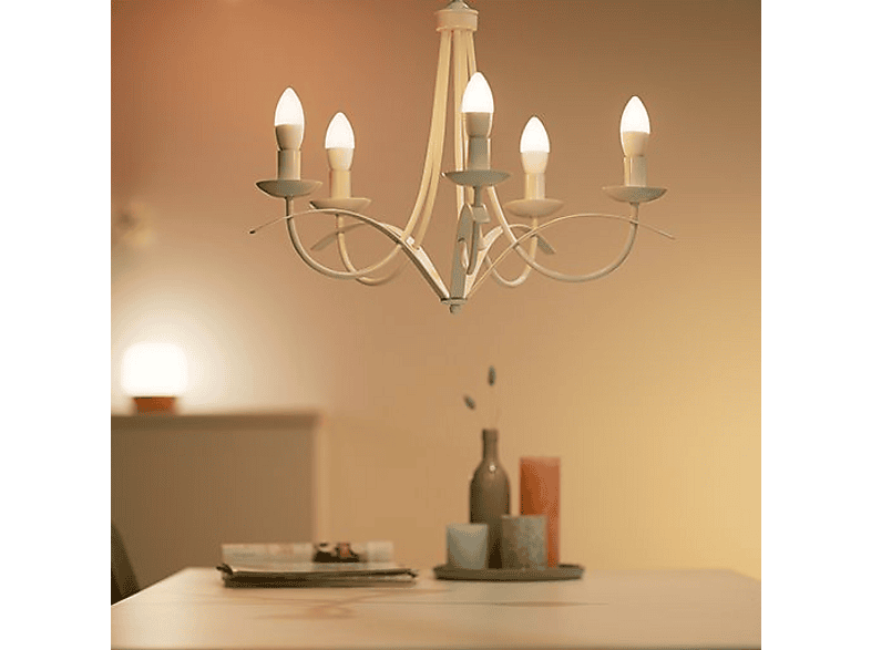 Philips WiZ Smarte Lampe C37, Wi-Fi, 40W, E14, 470lm, Weißlichtlampe (78707300); LED Lampe — Foto 3 von 3