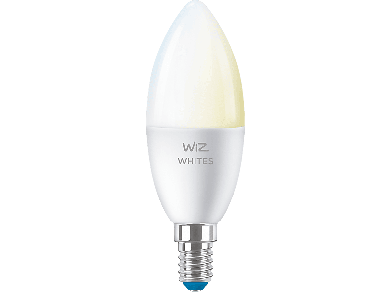 Philips WiZ Smarte Lampe C37, Wi-Fi, 40W, E14, 470lm, Weißlichtlampe (78707300); LED Lampe