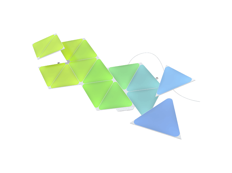 Nanoleaf NL47-6002HX-15PK Shapes Triangles Smart Light Panels Weiß Starter Kit mit 15 Panels