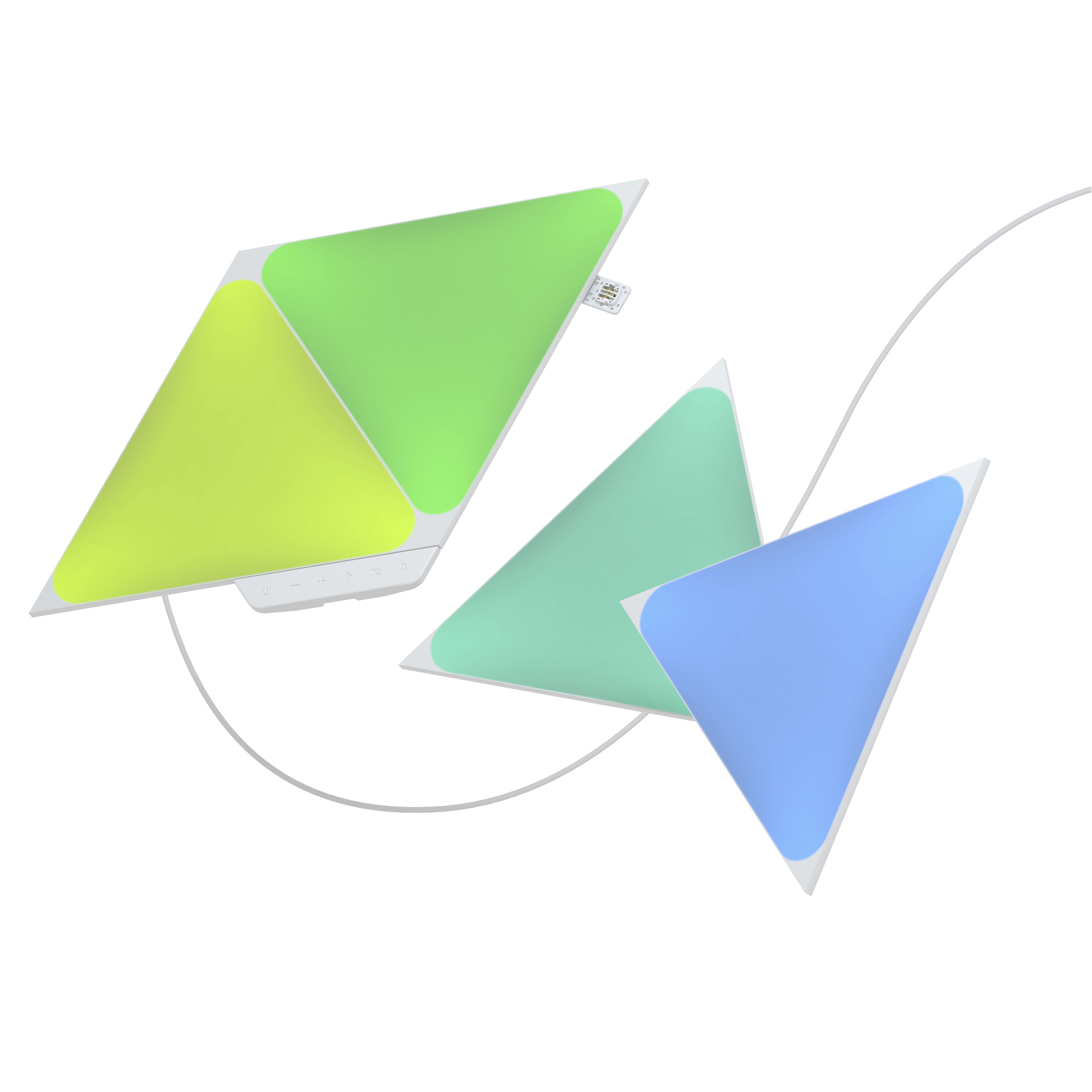 NANOLEAF Shapes Triangles Smart Lighting Panel Starter Kit, 4 Panels ...