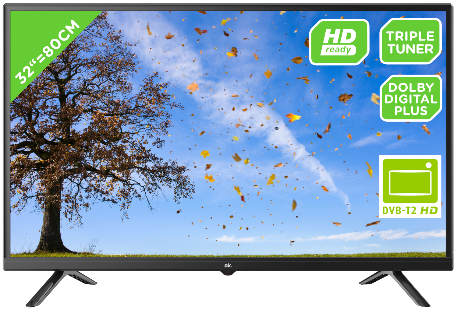 OK. ODL 32850HC-TB 32" FULL LED HD-ready - HD ready - TV LED - 32 pouces