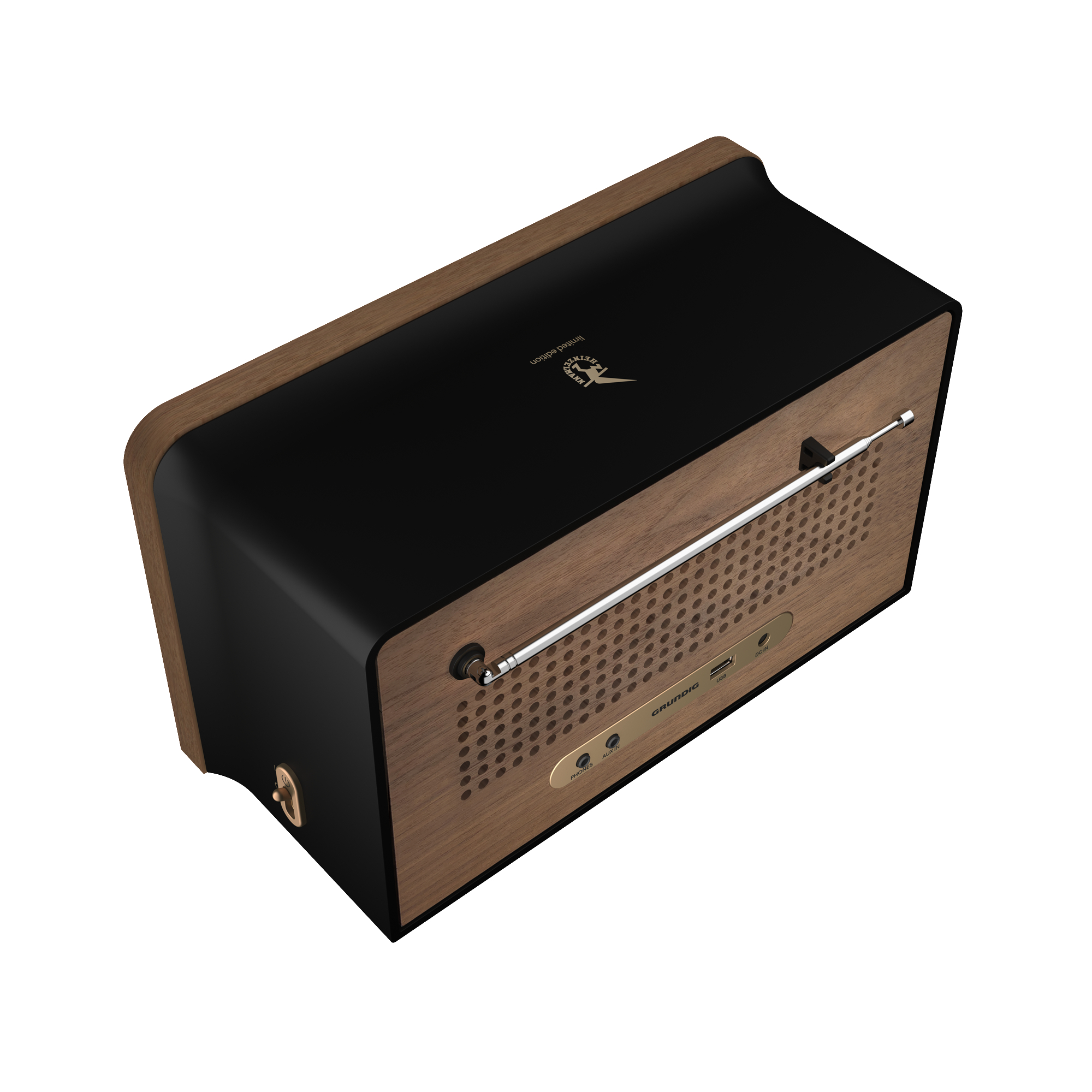 GRUNDIG Heinzelmann – Limited Edition Internetradio, DAB+, FM, Internet Radio, Bluetooth, Holzfarben