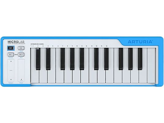 ARTURIA Microlab - Keyboard Controller USB/MIDI (Blanc/Bleu)