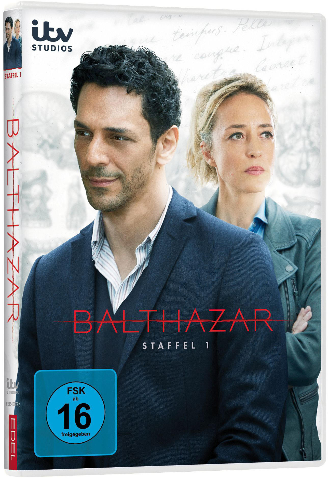DVD-Cover der Serie Balthazar mit zwei Personen. Der Titel lautet Balthazar, Staffel 1.