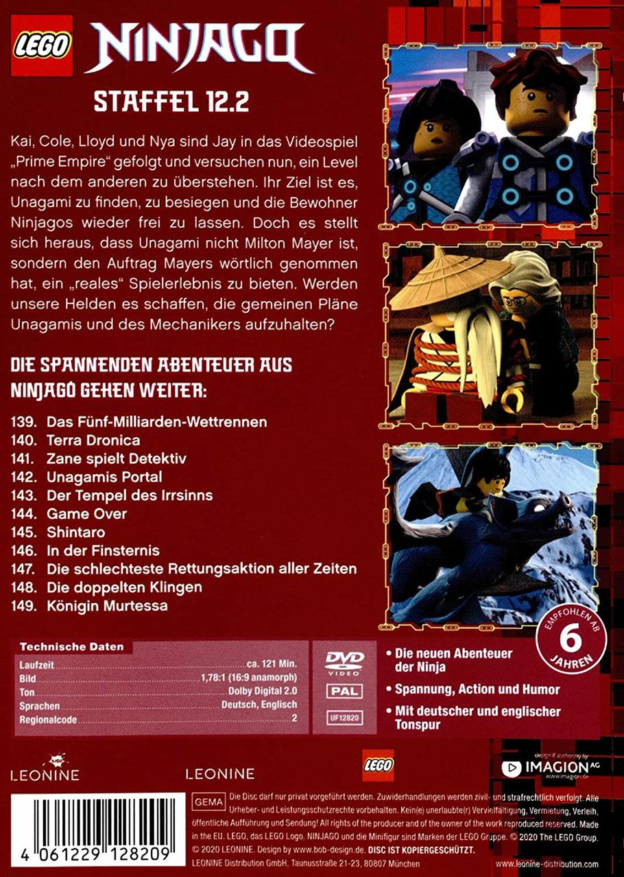 DVD-Hülle mit Text und Bildern. Es ist ein Cartoon.