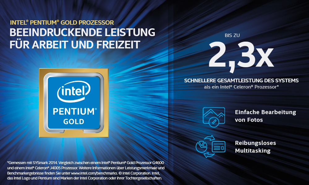 MEDION AKOYA® E22003 (MD 34513) - Intel® Pentium® Gold G5400 - 8 GB - 512 GB - Intel® UHD 610 - Windows 10