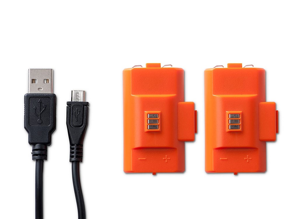 Cargador Power A play charge para xbox one kit y juega batería 1100mah cable de 2 unidades naranja generica 1427910