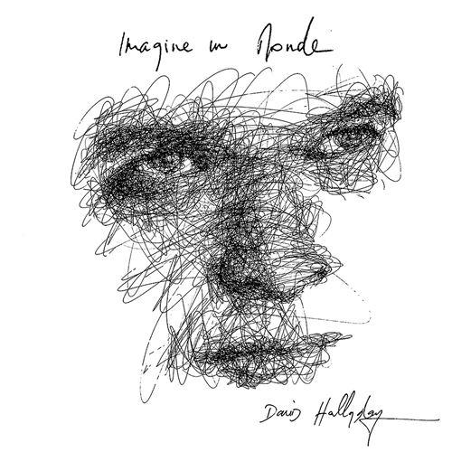 Lijntekening van een gezicht met de woorden 'Imagine in Ronde' en een handtekening.