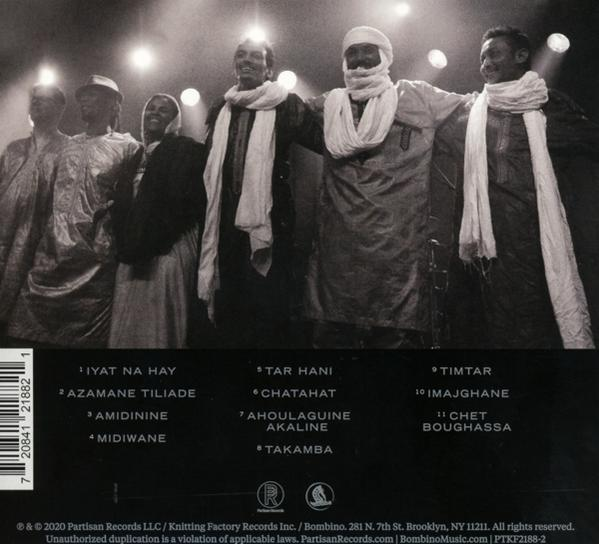 Rückseite des Albumcovers mit Titelliste.