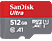 SANDISK Ultra - Scheda di memoria  (512 GB, 120 MB/s, Grigio/Rosso)