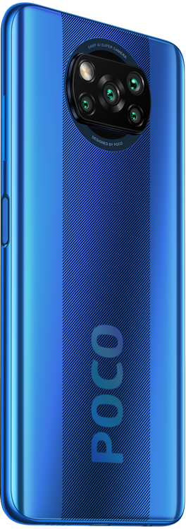 Móvil - POCO X3, Azul, 128 GB, 6 GB RAM, 6.67" Full HD+, QuadCam, Snapdragon 732G, 5160 mAh, Android