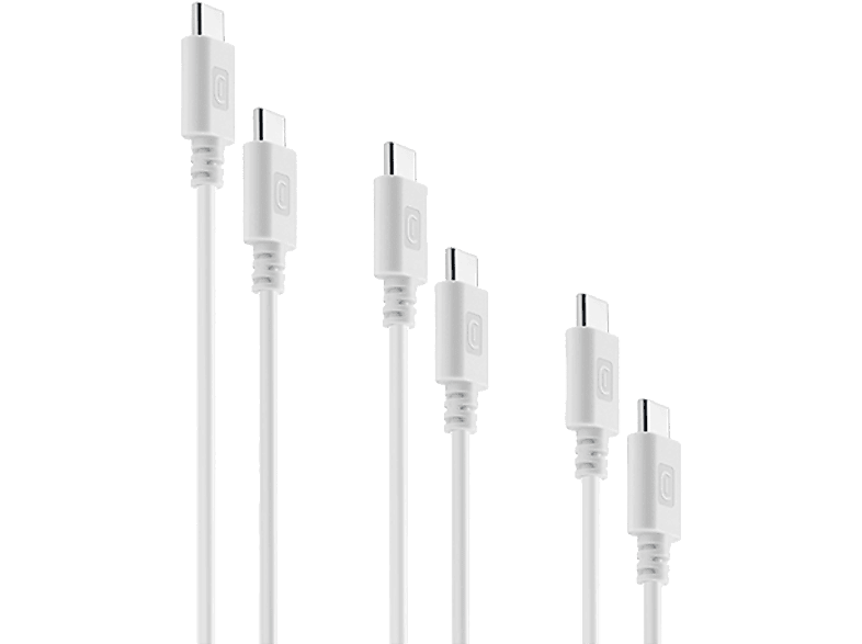 Cellular-line Usb-c-kabel Multipack 3x Wit