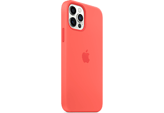 APPLE iPhone 12 és 12 Pro MagSafe rögzítésű szilikon tok, pink citrus (mhl03zm/a)