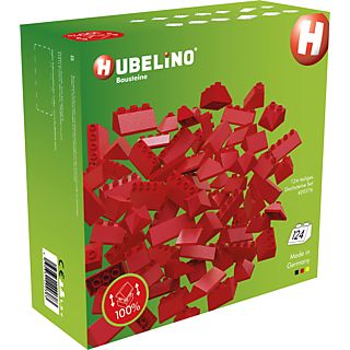 HUBELINO Dachsteine Set (124-teilig) - Bausteine (Rot)