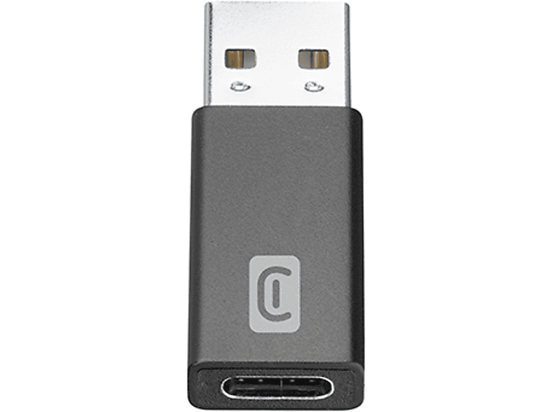 CELLULAR LINE Adapter von USB auf USB-C, Schwarz | MediaMarkt