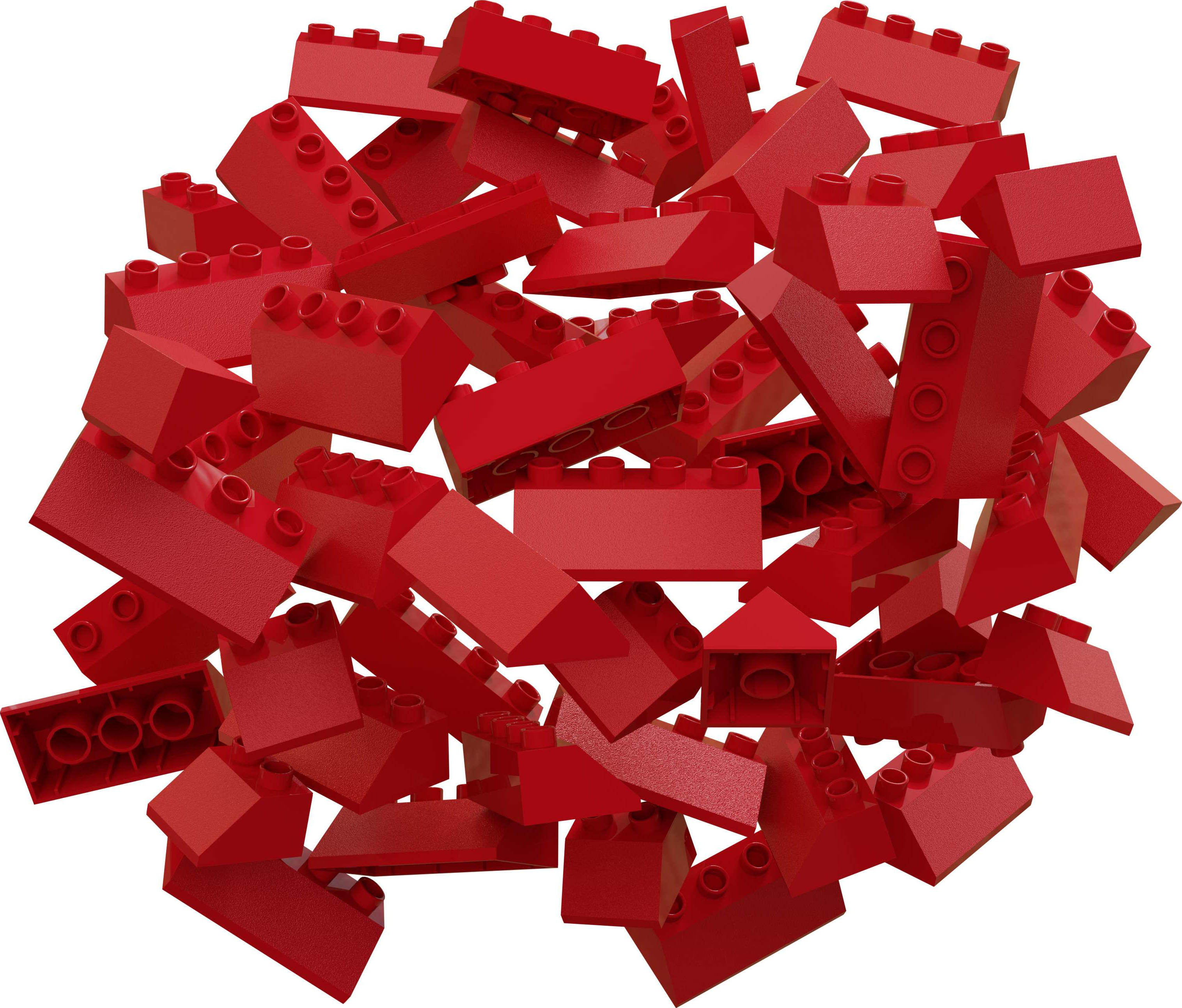 HUBELINO Ensemble de pièces de construction de toit (68 pièces) - Blocs de construction (Rouge)