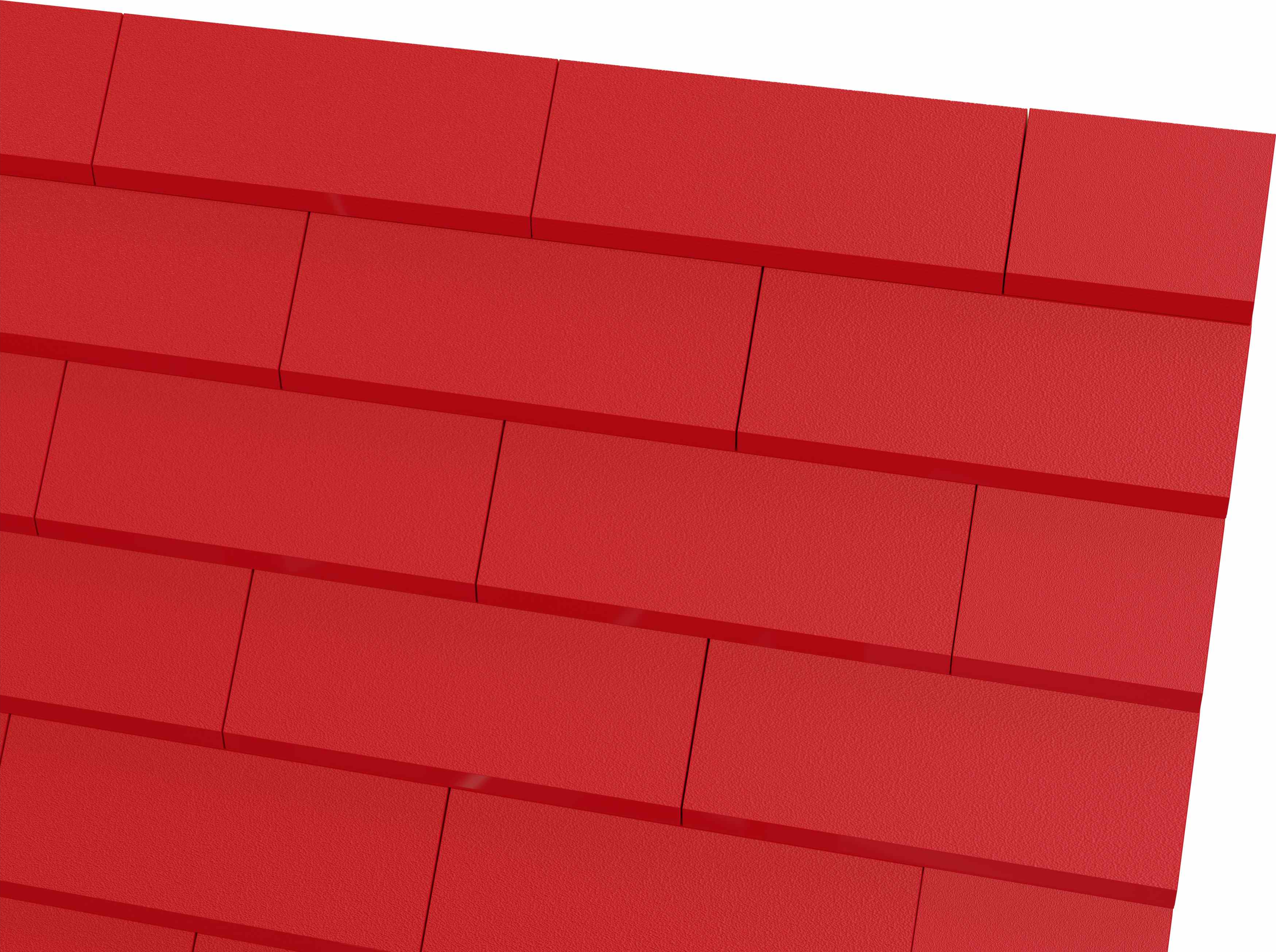 HUBELINO Ensemble de pièces de construction de toit (68 pièces) - Blocs de construction (Rouge)