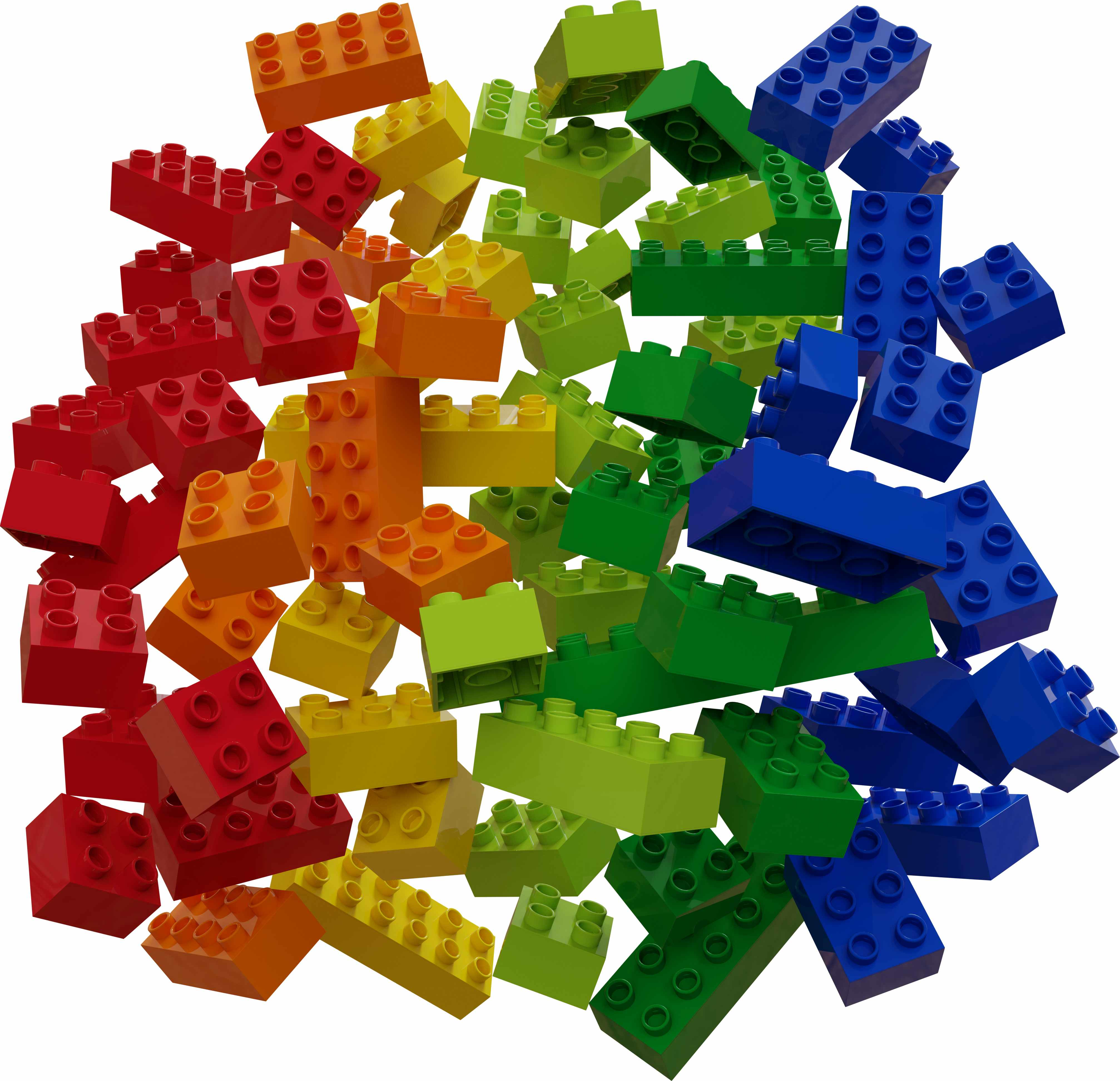 HUBELINO Ensemble de pièces de construction (60 pièces) - Blocs de construction (Multicolore)