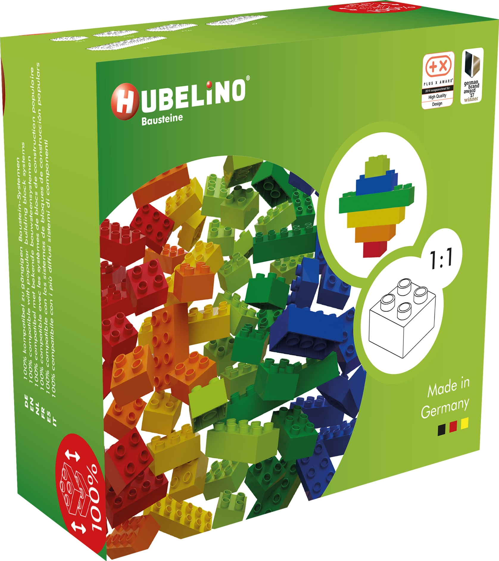 HUBELINO Ensemble de pièces de construction (60 pièces) - Blocs de construction (Multicolore)