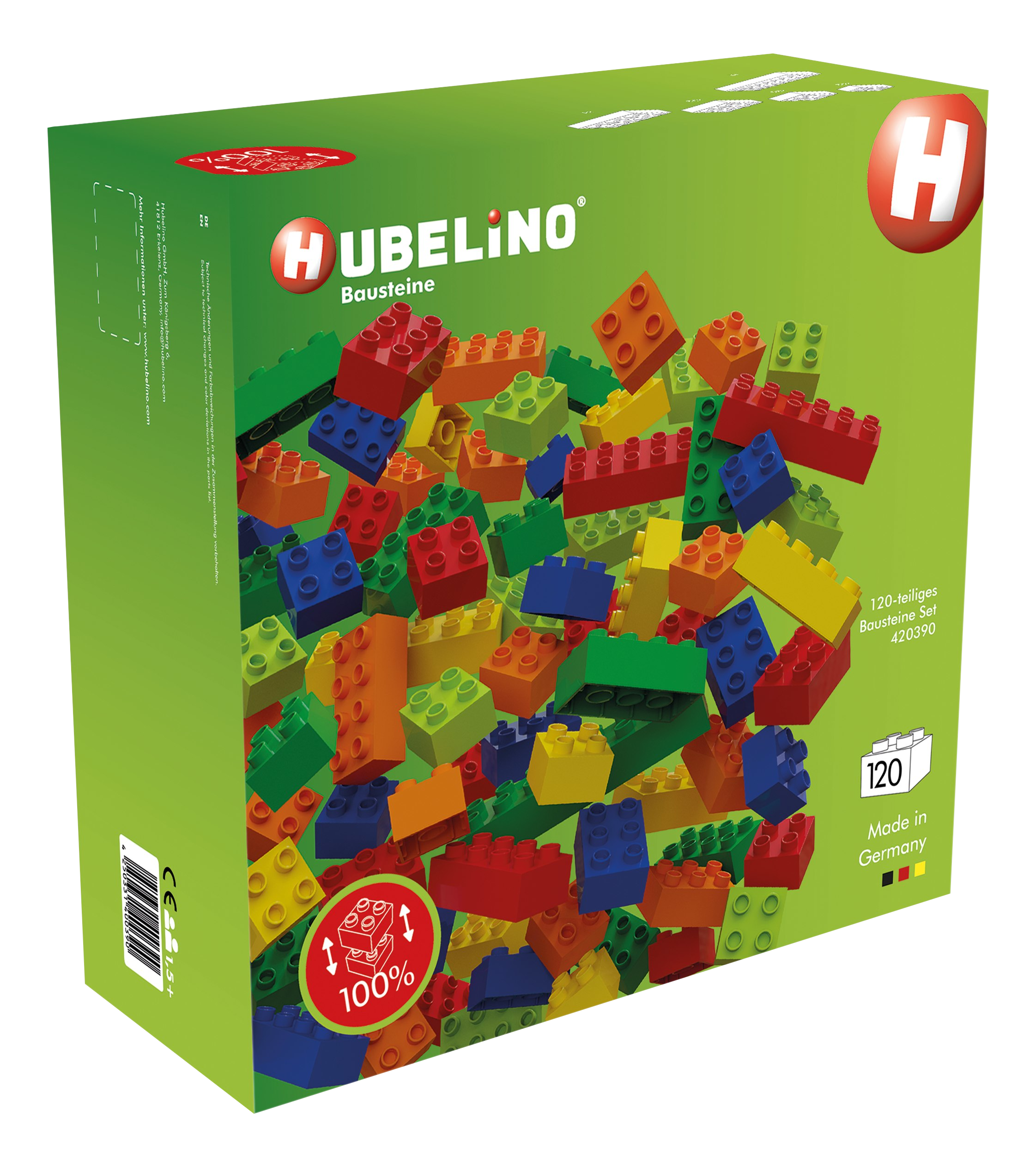 HUBELINO Ensemble de pièces de construction (120 pièces) - Blocs de construction (Multicolore)