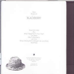 Weißes CD-Cover. Titel: Blackberry. Enthält Songtitel und eine Hut-Illustration unten.