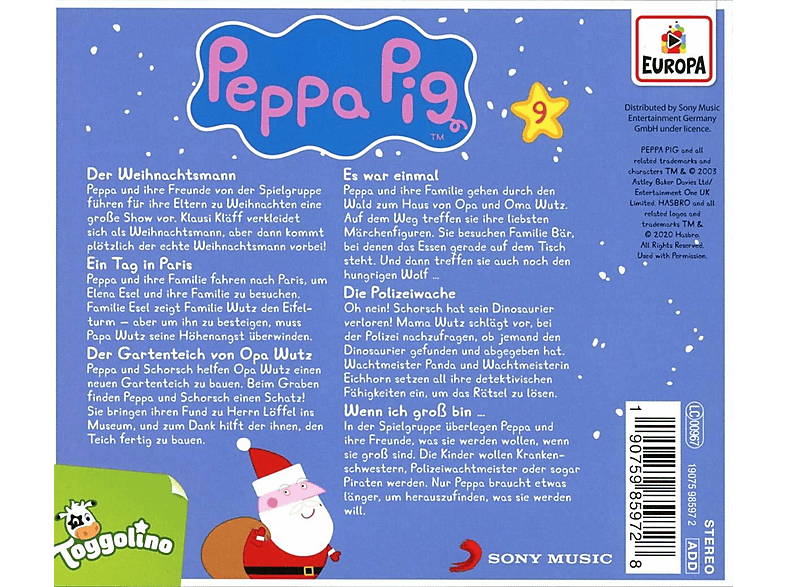 Thumbnail - Peppa Pig Hörspiele - 009/Der Weihnachtsmann (und 5 weitere Geschichten) (CD)