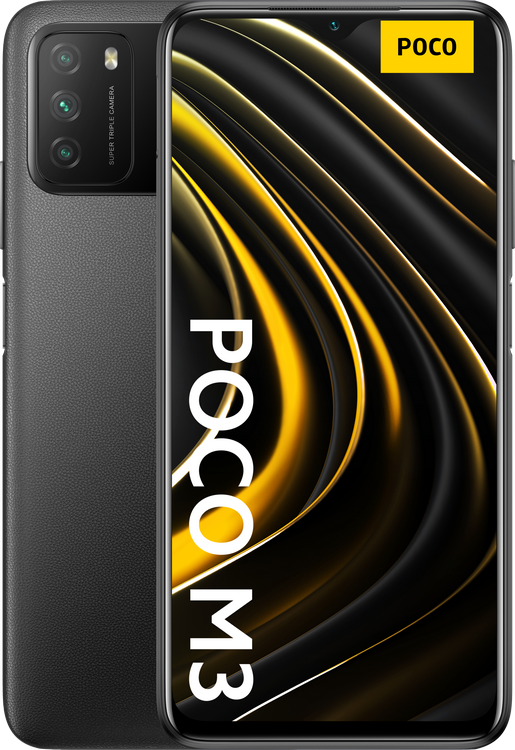 Móvil - POCO M3, Negro, 128 GB, 4 GB RAM, 6.53" Full HD+, Qualcomm® Snapdragon™ 662, 6000 mAh, Android