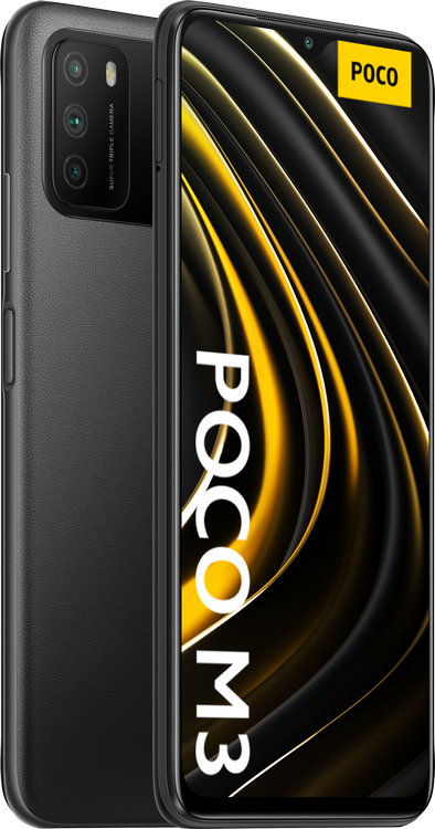 Móvil - POCO M3, Negro, 64 GB, 4 GB, 6.53" Full HD+, Qualcomm® Snapdragon™ 662, 6000 mAh, Android