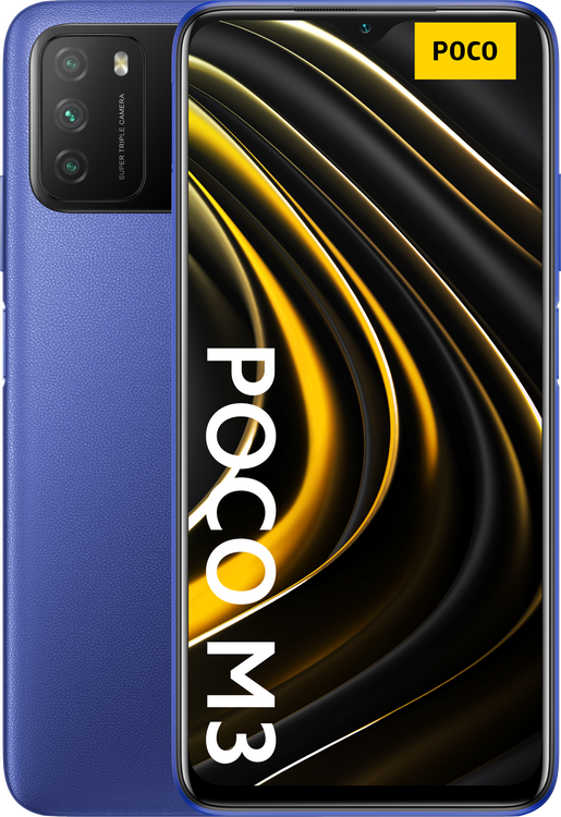 Móvil - POCO M3, Azul, 64 GB, 4 GB, 6.53" Full HD+, Qualcomm® Snapdragon™ 662, 6000 mAh, Android