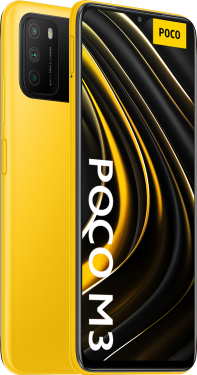 Móvil - Xiaomi Poco M3, Amarillo, 64 GB, 4 GB, 6.53" Full HD+, Qualcomm® Snapdragon™ 662, 6000 mAh, Android