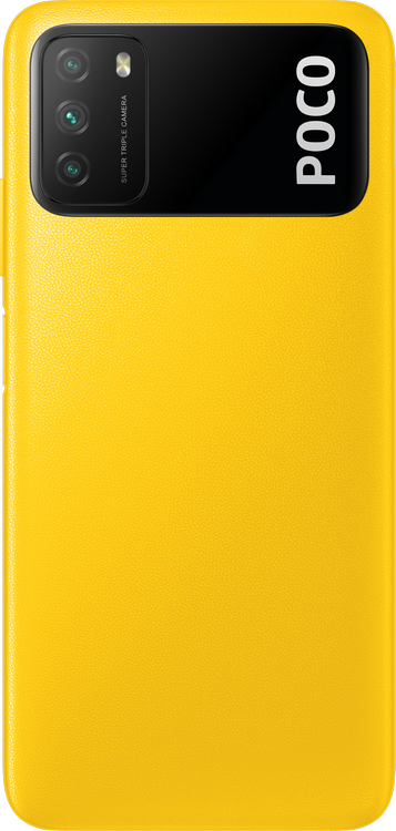 Móvil - Xiaomi Poco M3, Amarillo, 64 GB, 4 GB, 6.53" Full HD+, Qualcomm® Snapdragon™ 662, 6000 mAh, Android