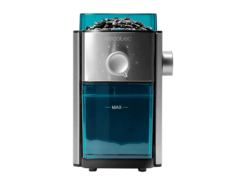 Molinillo de café - Cecotec SteelMill 2000 Adjust, 150 W, Capacidad 250g, Hasta 12 tazas, Desmontable, Inox
