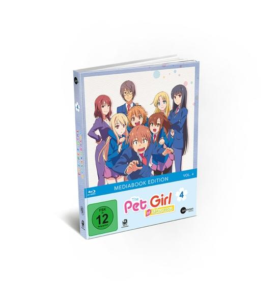 The Pet Girl of Sakurasou Band 4 Blu-ray-Cover. Mit Anime-Charakteren und einer grünen FSK 12-Bewertung.