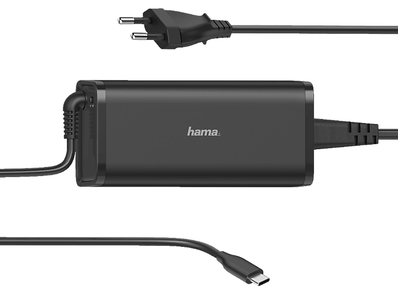 HAMA USB-C-Notebook Netzteil Universal, 5 - 20 Volt 92 Watt, Schwarz | Notebook-Netzteile