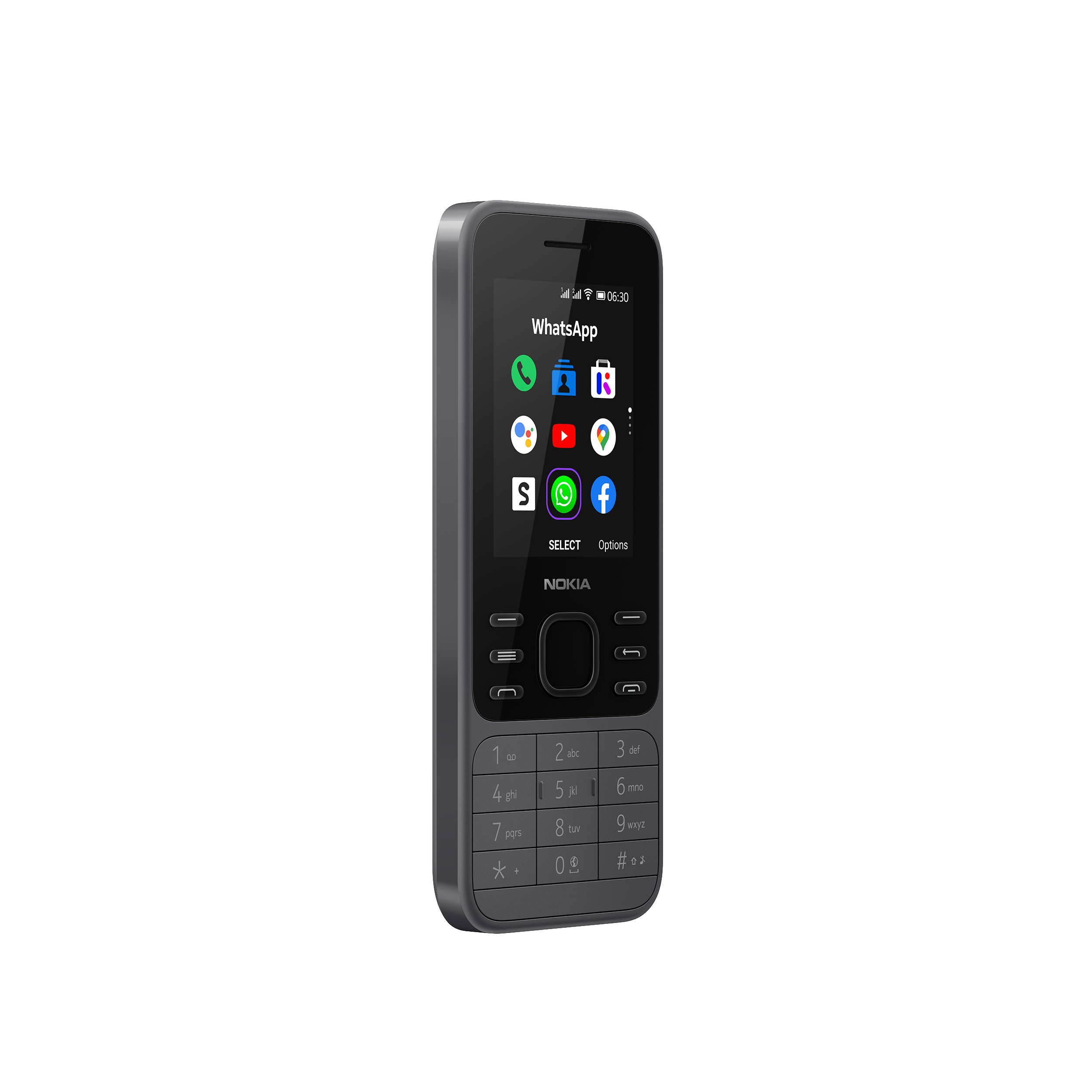 NOKIA 6300 4G Handy, Schwarz