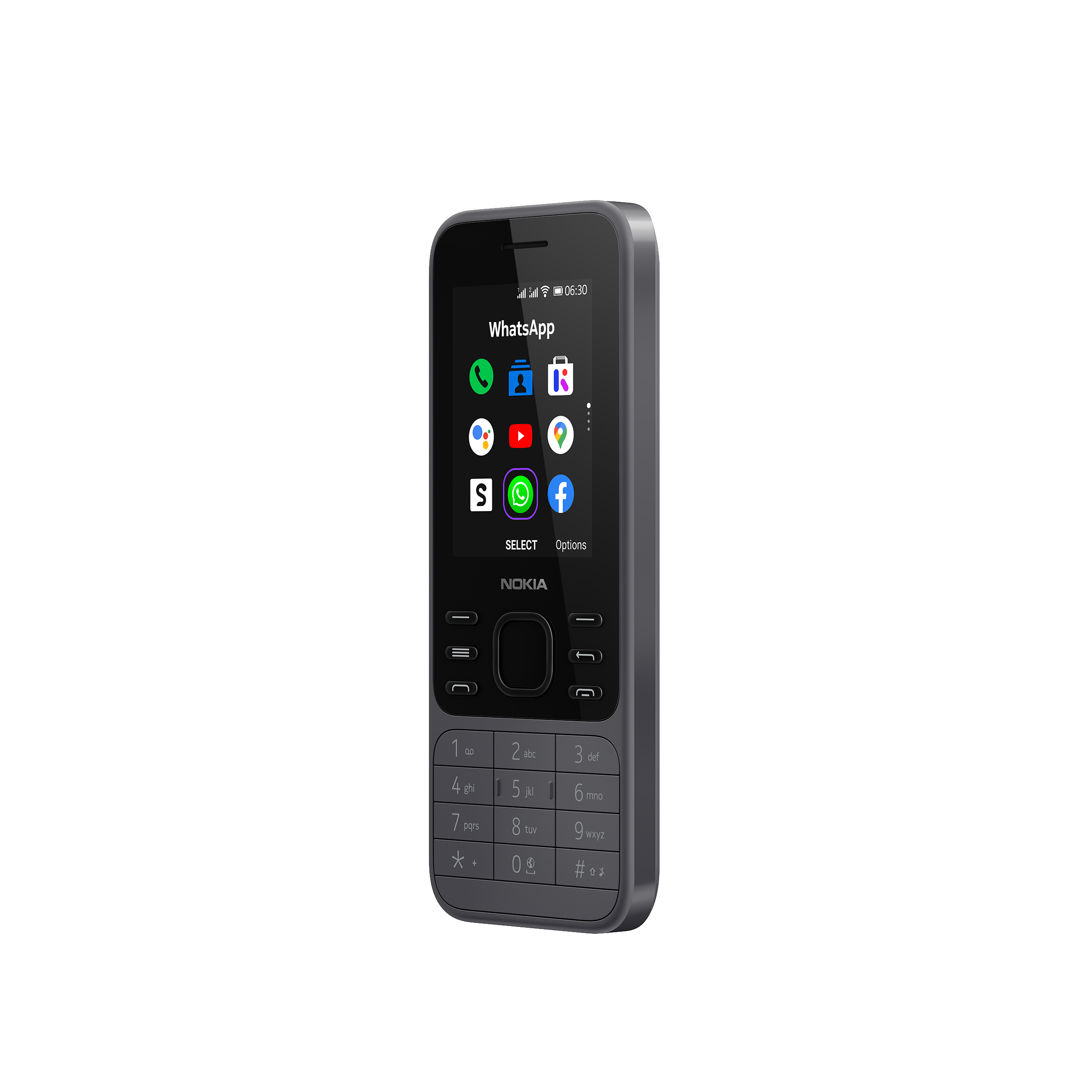 NOKIA 6300 4G Handy, Schwarz