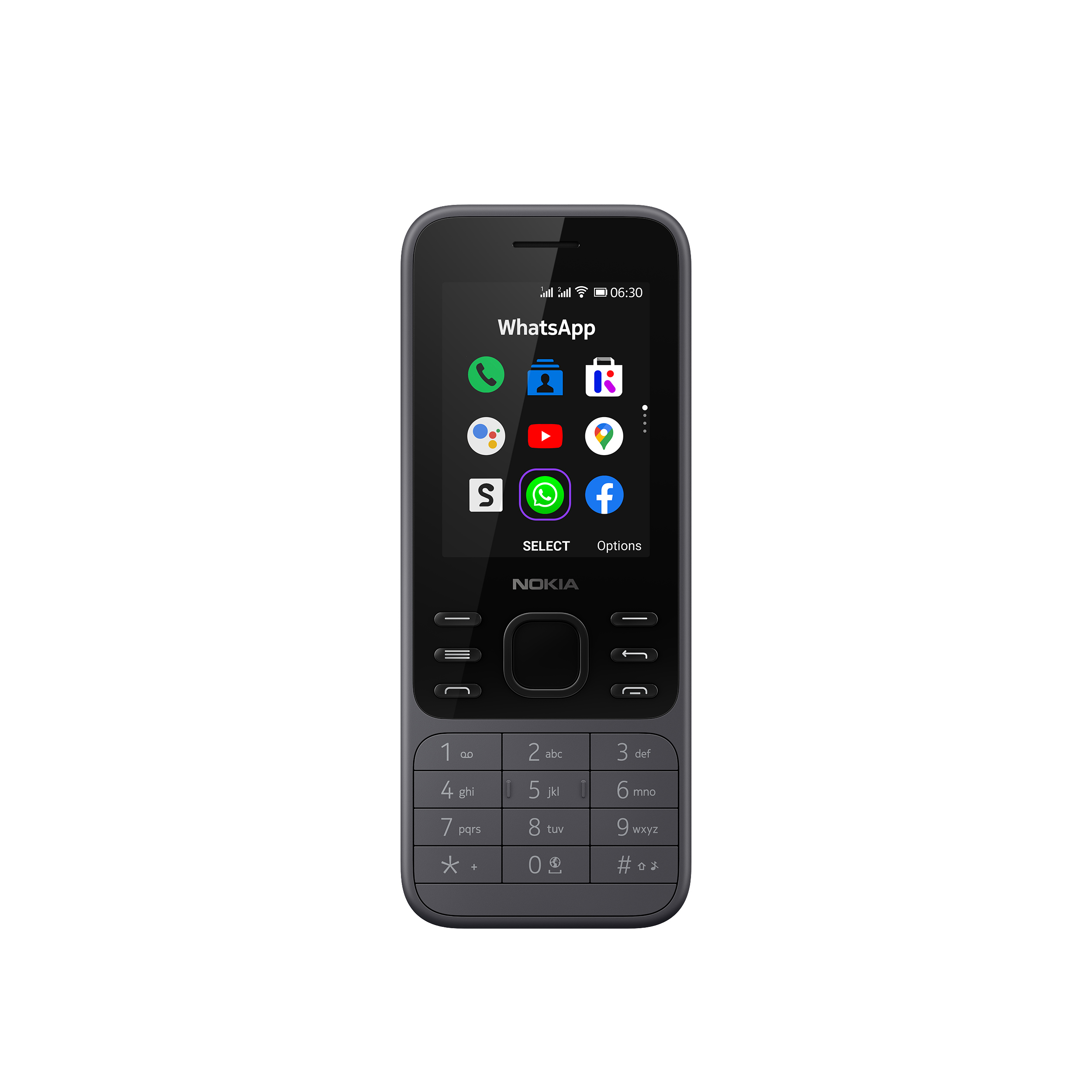 NOKIA 6300 4G Handy, Schwarz