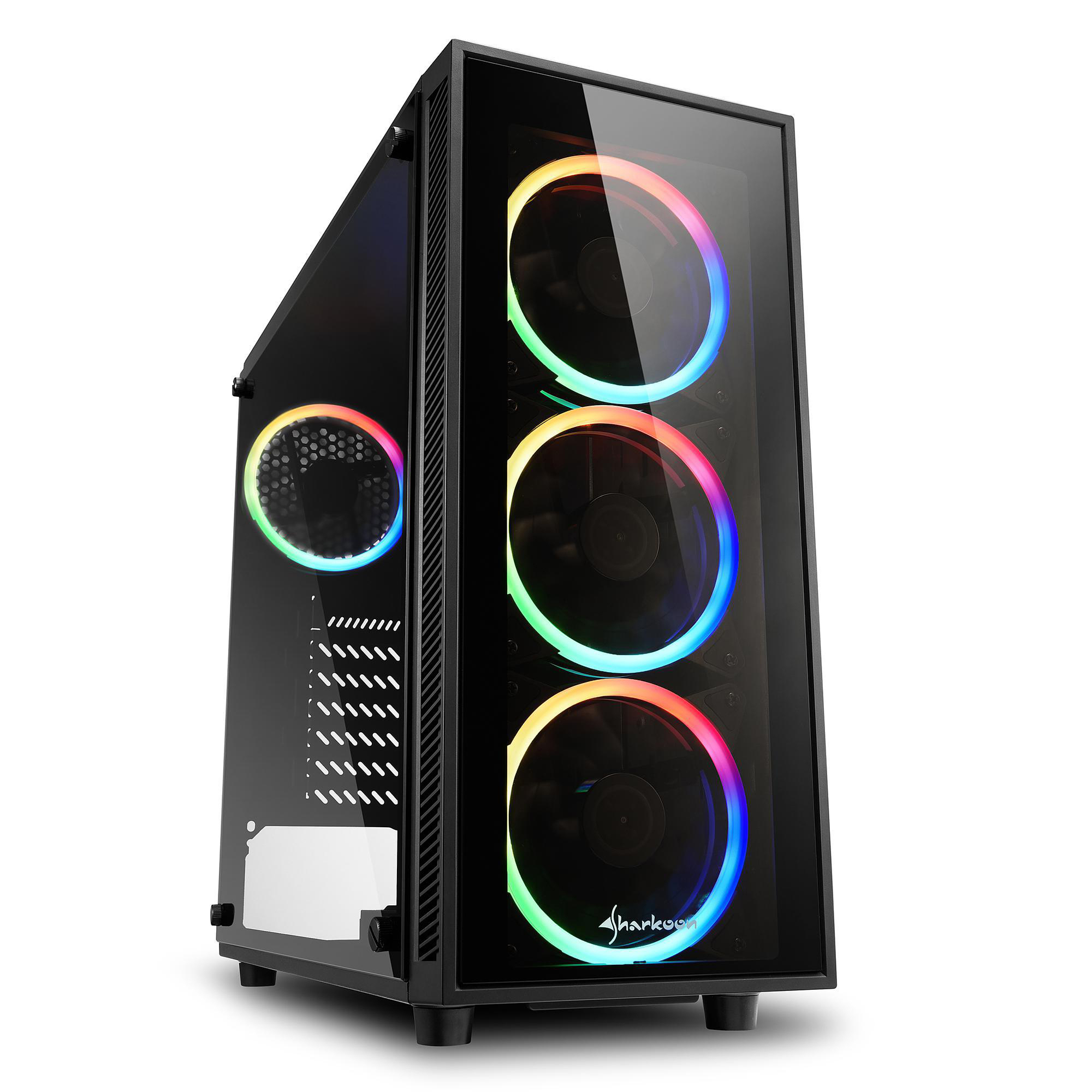 SHARKOON TG4 RGB PC-Gehäuse, Schwarz