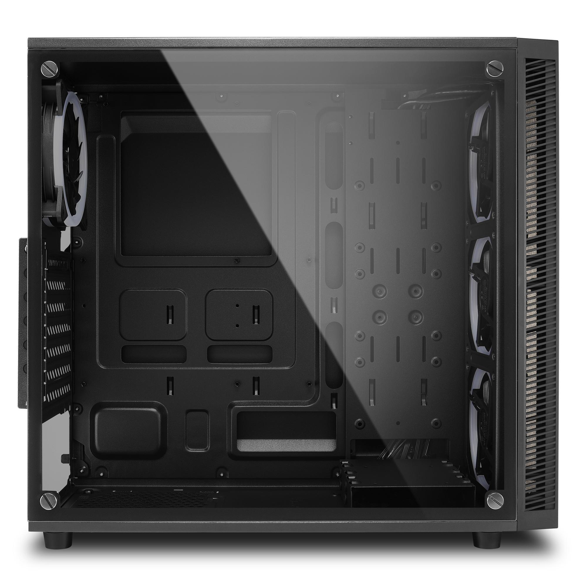 SHARKOON TG4 RGB PC-Gehäuse, Schwarz