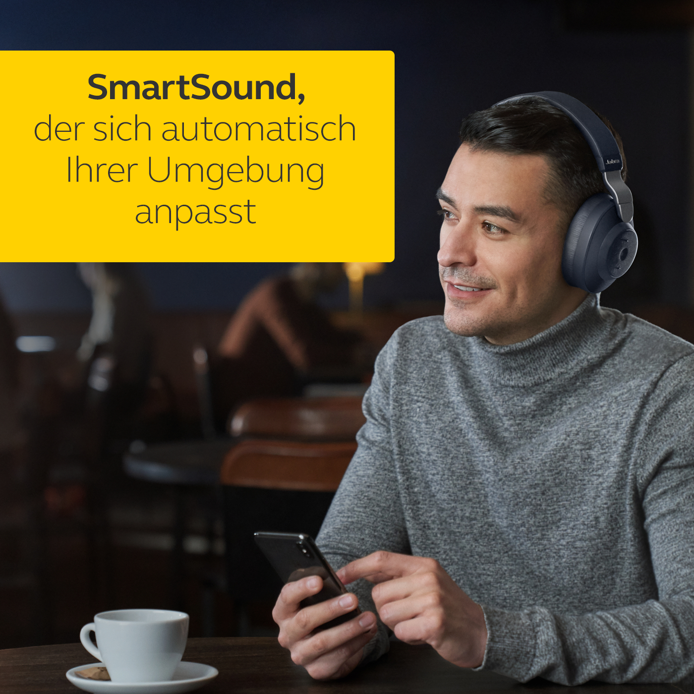 JABRA Elite 85h, Over-ear Kopfhörer Bluetooth Navy