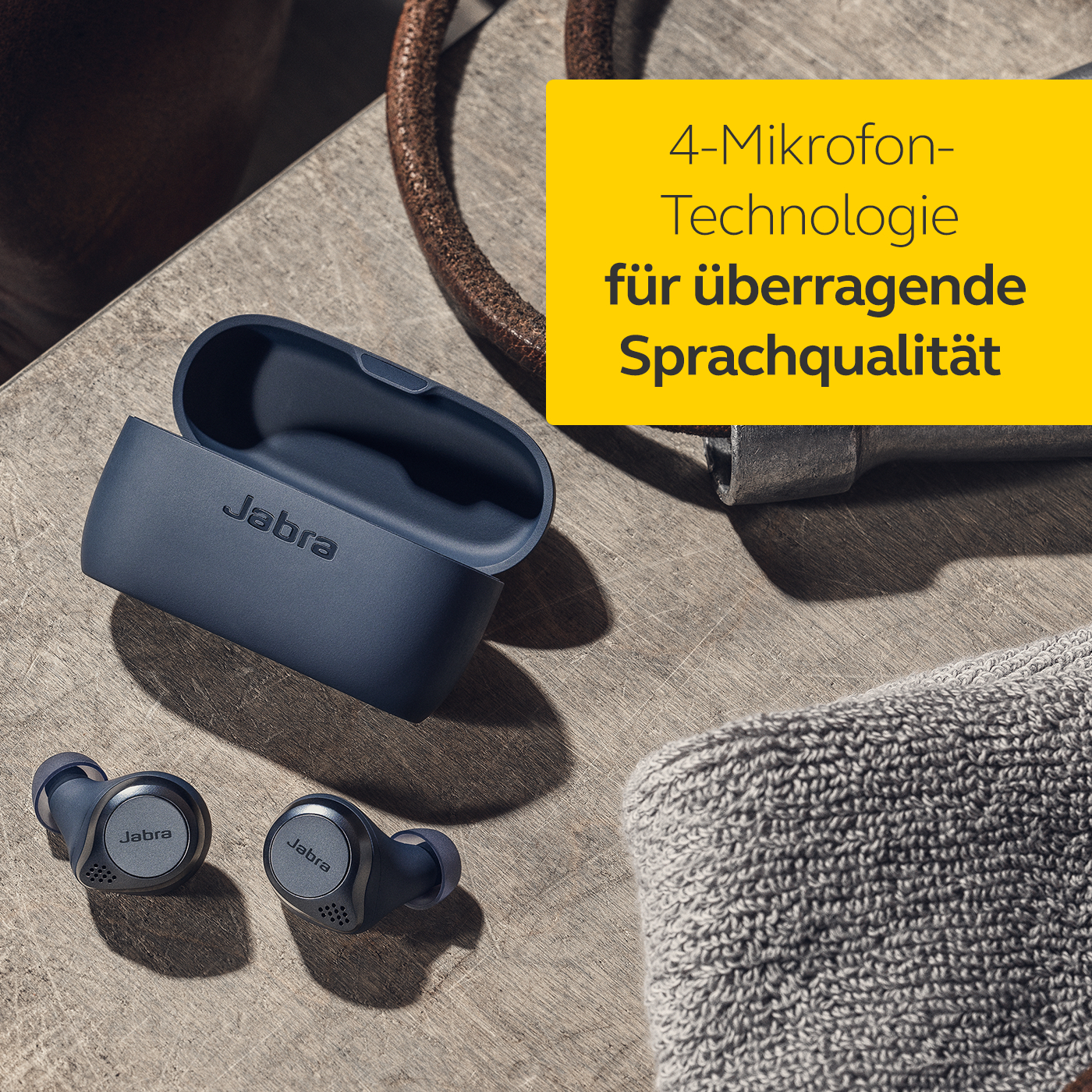 JABRA Elite Active 75t mit ANC, In-ear Kopfhörer Bluetooth Navy