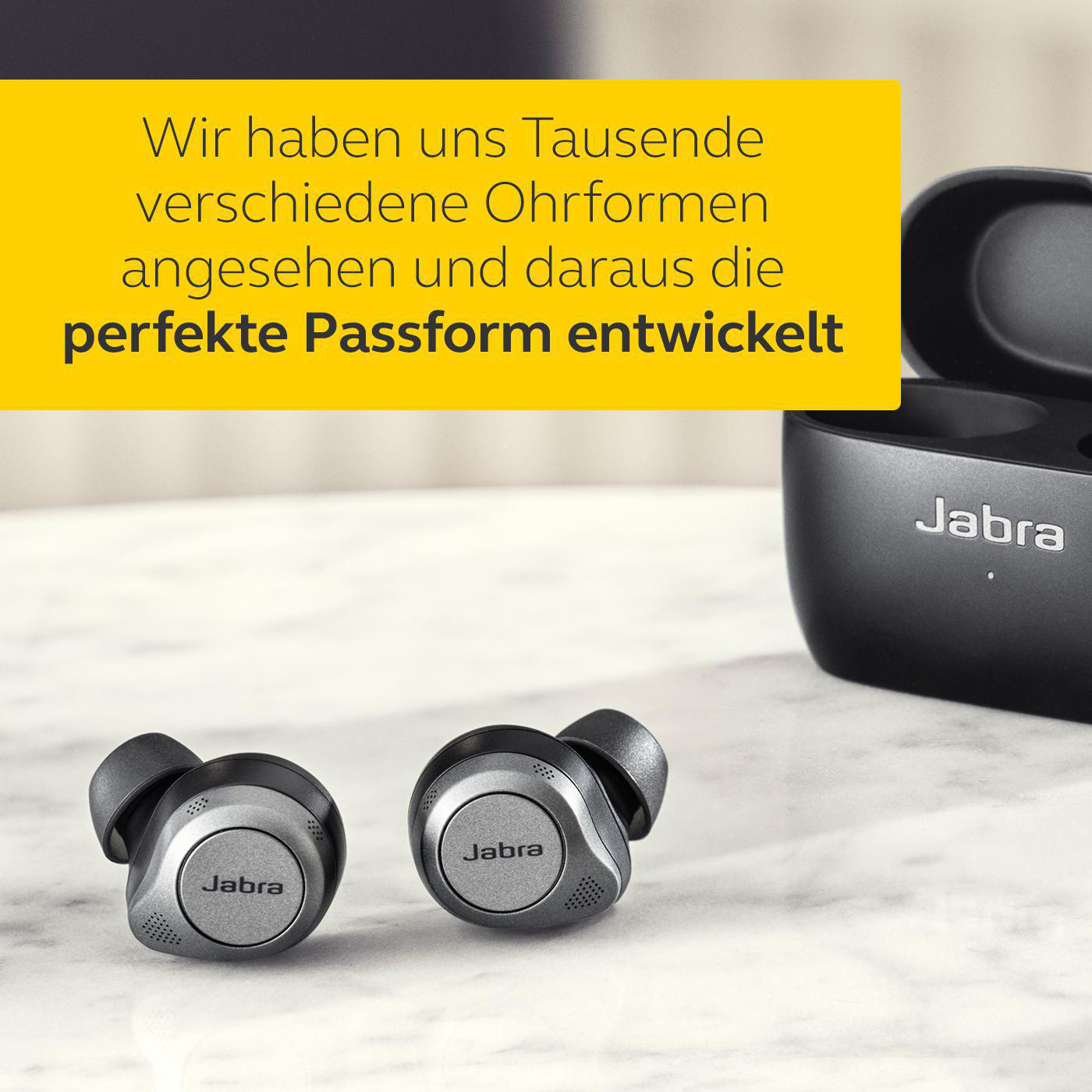 JABRA Elite 85t mit Jabra Advanced ANC, In-ear Kopfhörer Bluetooth Titan Schwarz