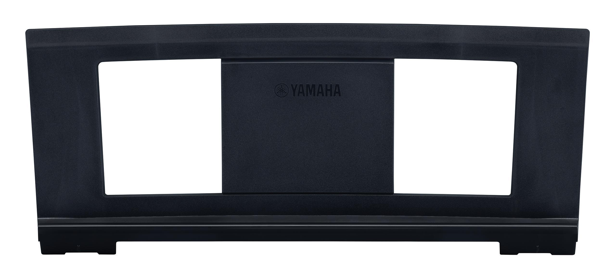 Ein schwarzer Yamaha Keyboardständer.