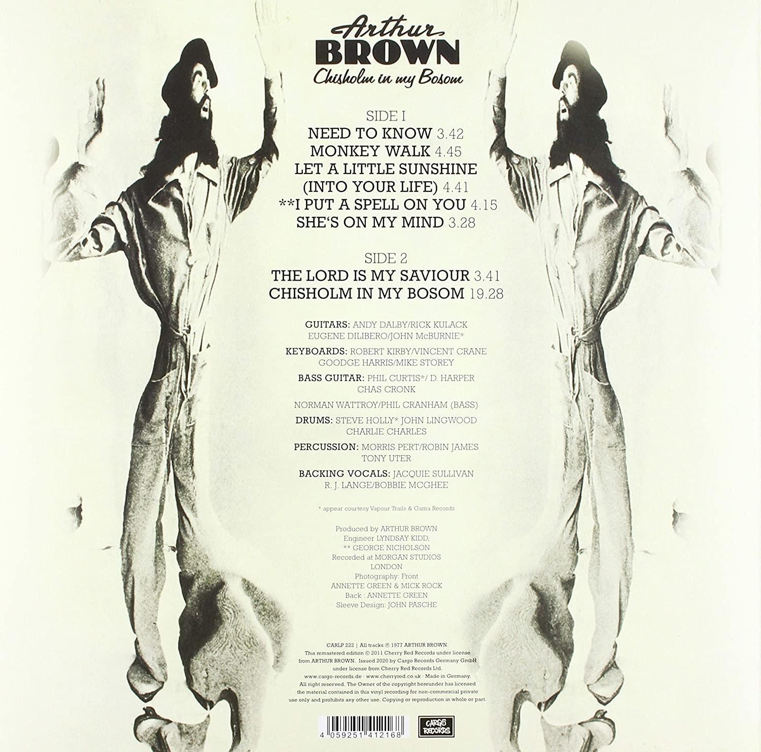 Arthur Brown - CHISHOLM IN MY BOSOM (CRYSTAL CLEAR)  - (Vinyl)