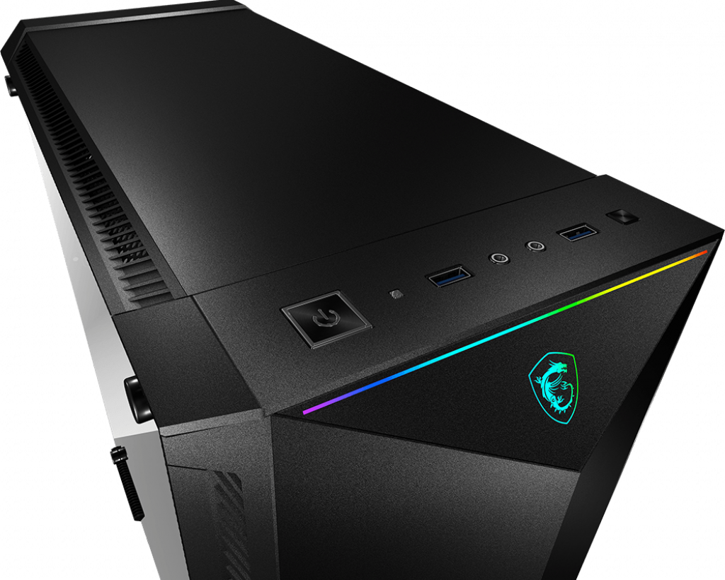 MSI MPG Gungnir 100 1X A-RGB 3X 120MM Fan ATX Temperli Cam Gaming Bilgisayar Kasası Siyah