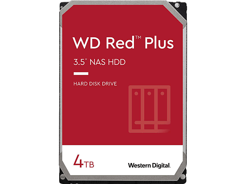 WD Red™ Plus Gbps, 3,5 HDD TB 4 Festplatte SATA intern 6 Bulk, Zoll